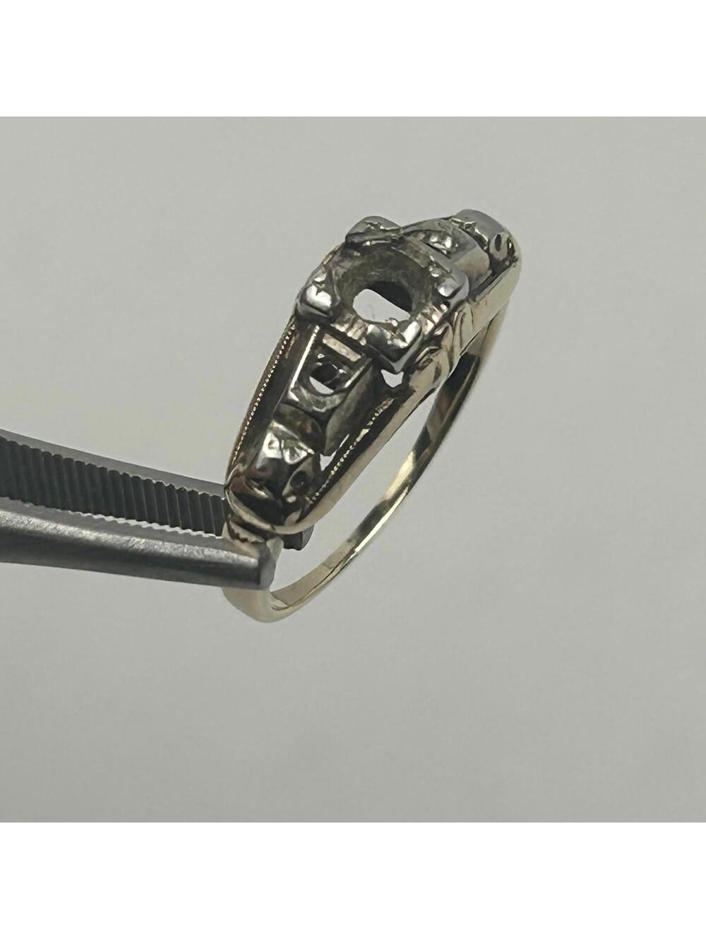 Granat Bros 14k Yellow Gold Engagement Ring Setting Mounting 1.84 Grams NO STONE - Picture 9 of 16